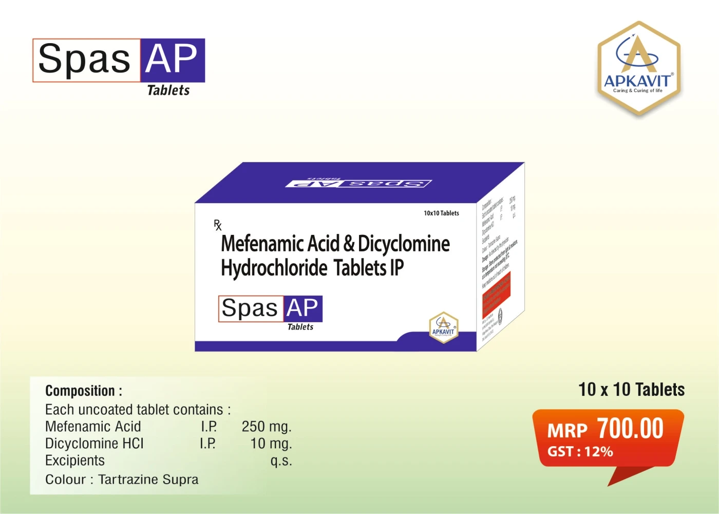 Mefenamic Acid, Dicyclomine Tablets
