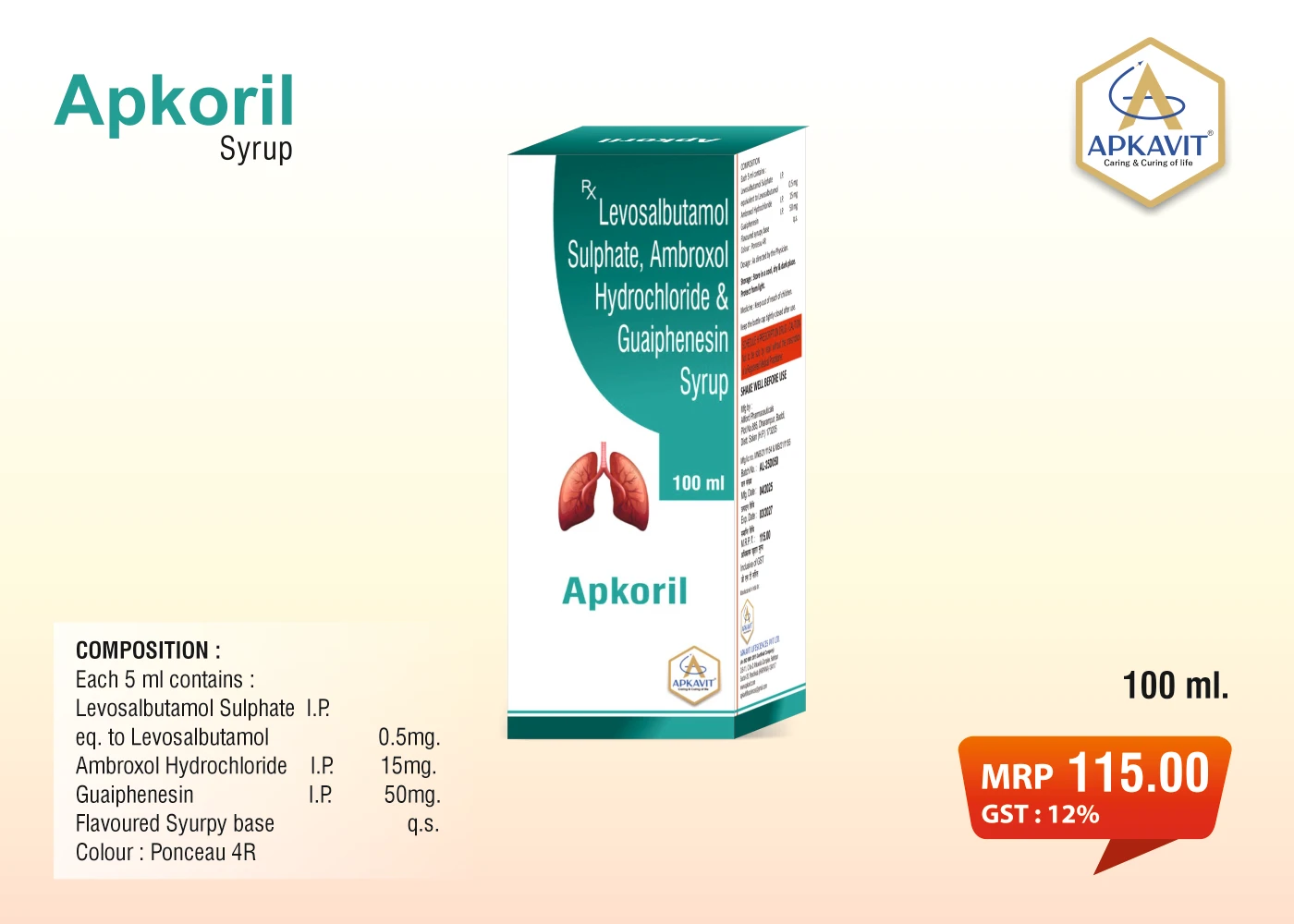Levosalbutamol, Ambroxol Syrup
