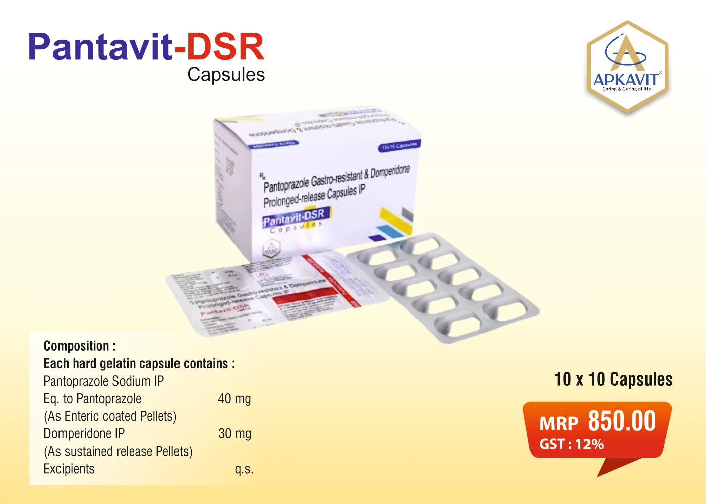 Pantoprazole, Domperidone Capsule